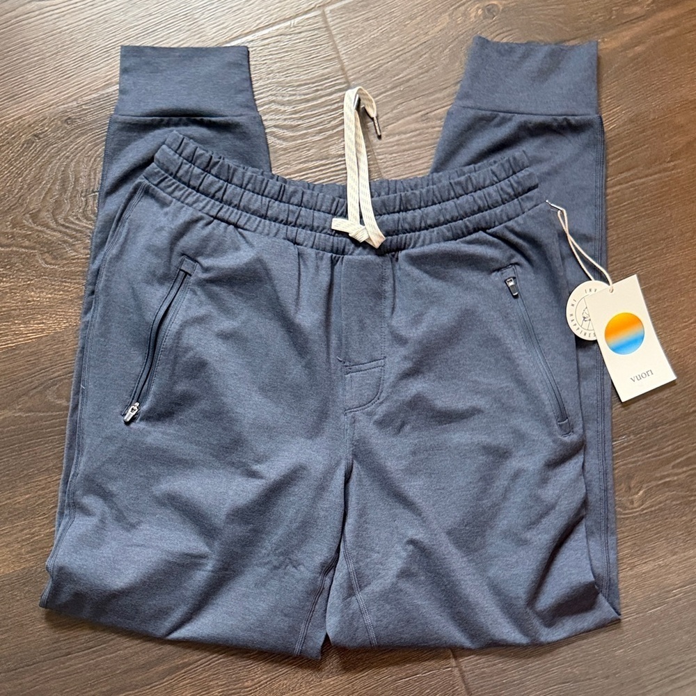 New Men’s Vuori Ponto Performance Jogger 28in Pants in Azure Heather Small - Picture 3 of 3